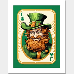 Leprechaun Shamrock Card St Paddys Day Festival Posters and Art